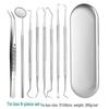 Stainless Steel Dental Tool Set - Mouth Mirror & Tartar Cleaning Care Tools