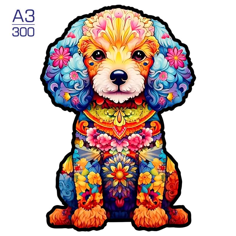 Wooden Puzzle Adult Kids Jigsaw Puzzles Puppy Dog 3D Animal Puzzles Boutique Gift Box Packaging Children Christmas Gifts Toys
