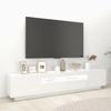 vidaXL TV Cabinet with LED Lights White 200x35x40 Cm