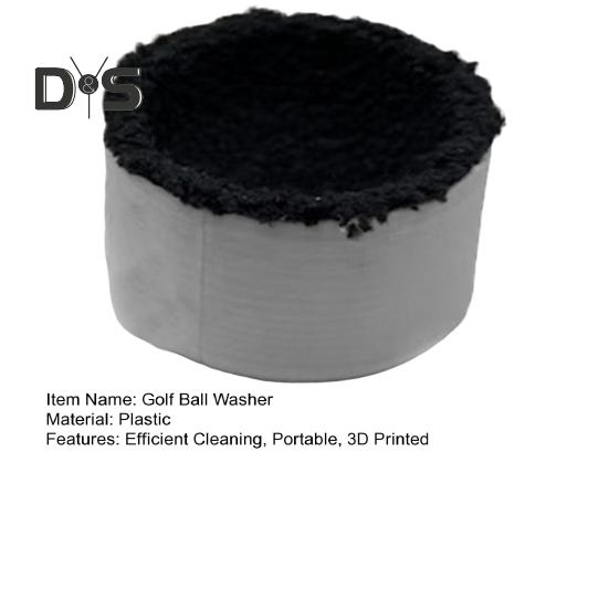 3D-gedruckter Golfball-Waschbeutel, tragbarer Reinigungsbeutel für Golfbälle mit magnetischer Rückseite, Mikrofasertuch-Ballreiniger für Golfer
