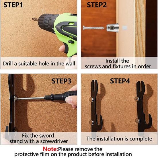 Sword Holder Exquisite Anti-dust Acrylic Samurai Sword Display Stand for Home Decor