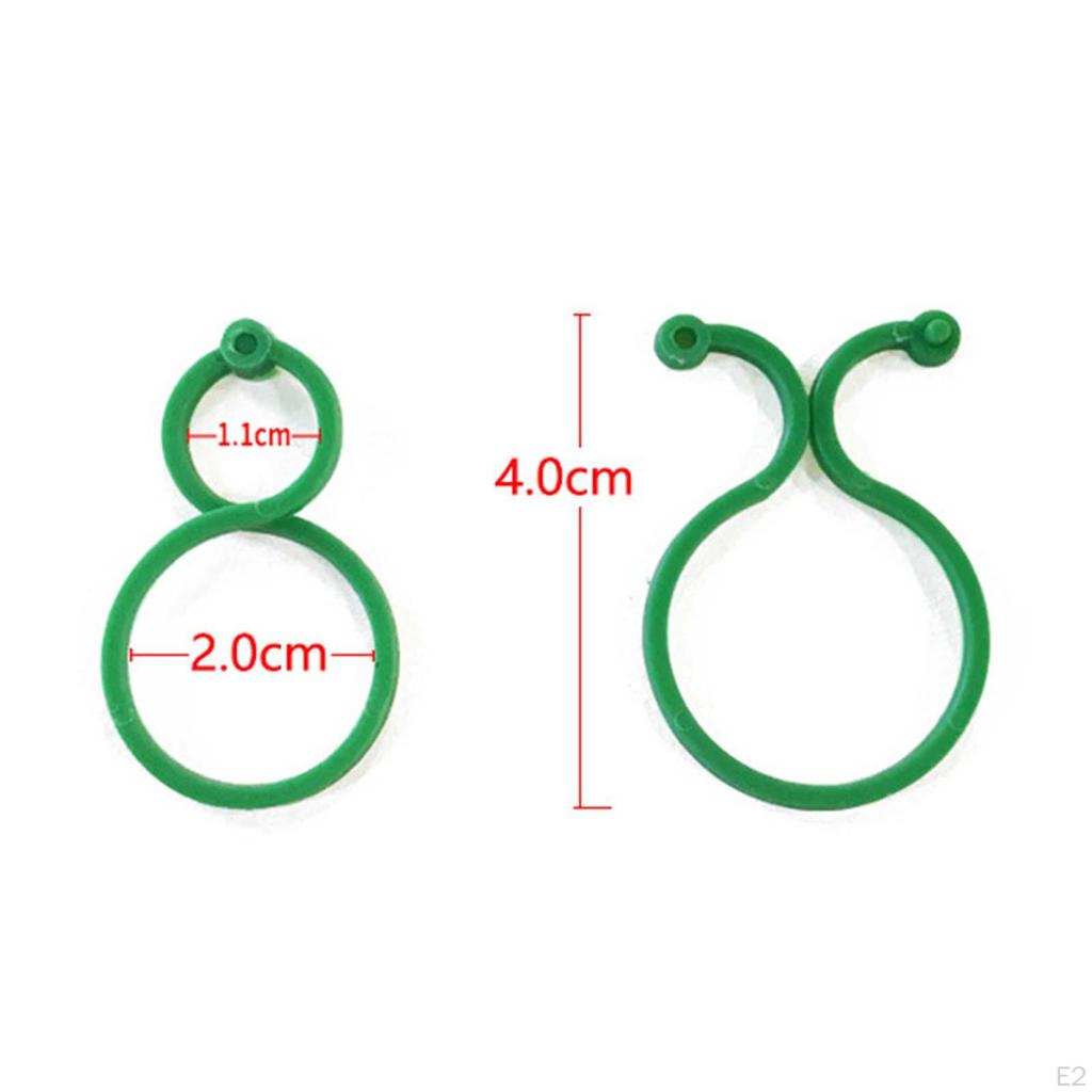 100 piezas de clips de fijación para plantas, reutilizables, de uso versátil para jardín.