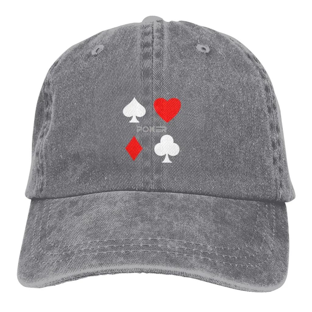 Poker Suite Classic Baseball Caps Peaked Cap  Sun Shade Hats for Men