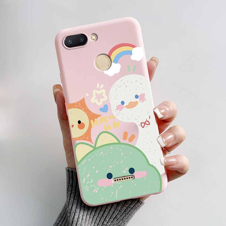 For Xiaomi Redmi 6 Case Redmi 6A Cute Cartoon Frog Back Cover Silicone Soft Phone Case For Xiaomi Redmi 6 6A Redmi6 Coque Bumper