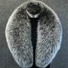 Real Fox Fur Collar Women Winter Thickened Fur Collar Scarf Collars Wraps Neck Warmer Fur Scarves Shawl Luxury Fluffy Fur Shawl