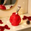 Durable Desk Pen Holder 3D Printed Sweater Holder, Creative Organizer with Elk Snowflake Relief for Home Desktop Paintbrushes Office School Supplies,