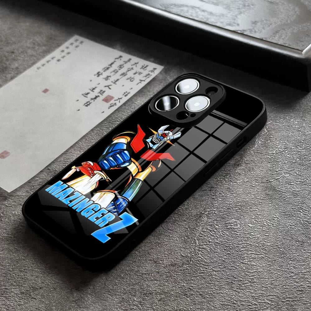 UFO Robot Goldorak Phone Case For IPhone 16 Pro Max 15 Plus 14 Pro 12 11 13 Mini X XR XS Max 8 7 Plus SE Glass Cover