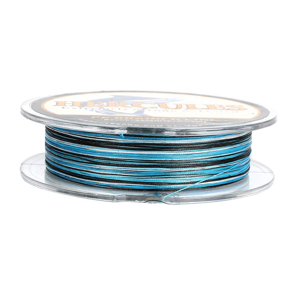 HERCULES PE X8 Fishing Braided Fishing 15 Strong and High High No for Camouflage Blue 500m Line, 8-Strand Line, Colors, Durable, Long-Distance
