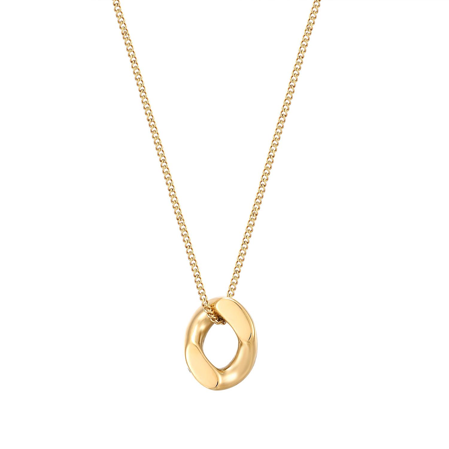 

Korean Geometric Necklace Pendant Plated Simple Clavicle Chain Female
