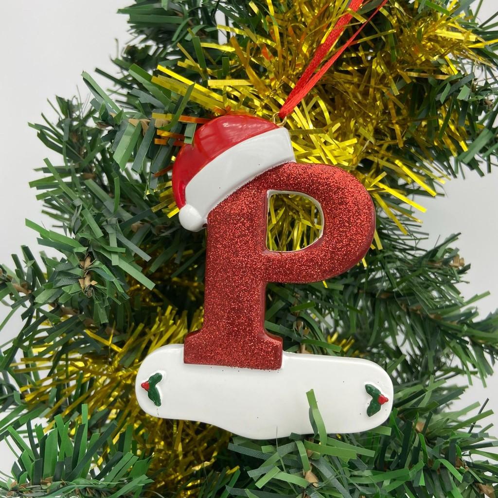 Chic 26 Letter Resin Alphabet Ornaments For Christmas Tree Unique Holiday Decor