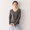 2025 A/W Women's V-Neck Cashmere Sweater - Loose Fit, Versatile Knitted Pullover Top