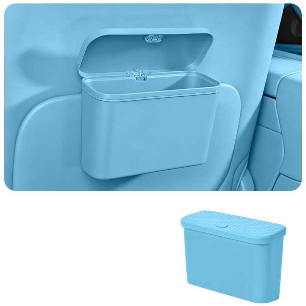 Multifunctional Car Storage Organizer Box Press Type with Lid Car Trash Can for Wet and Dry Use