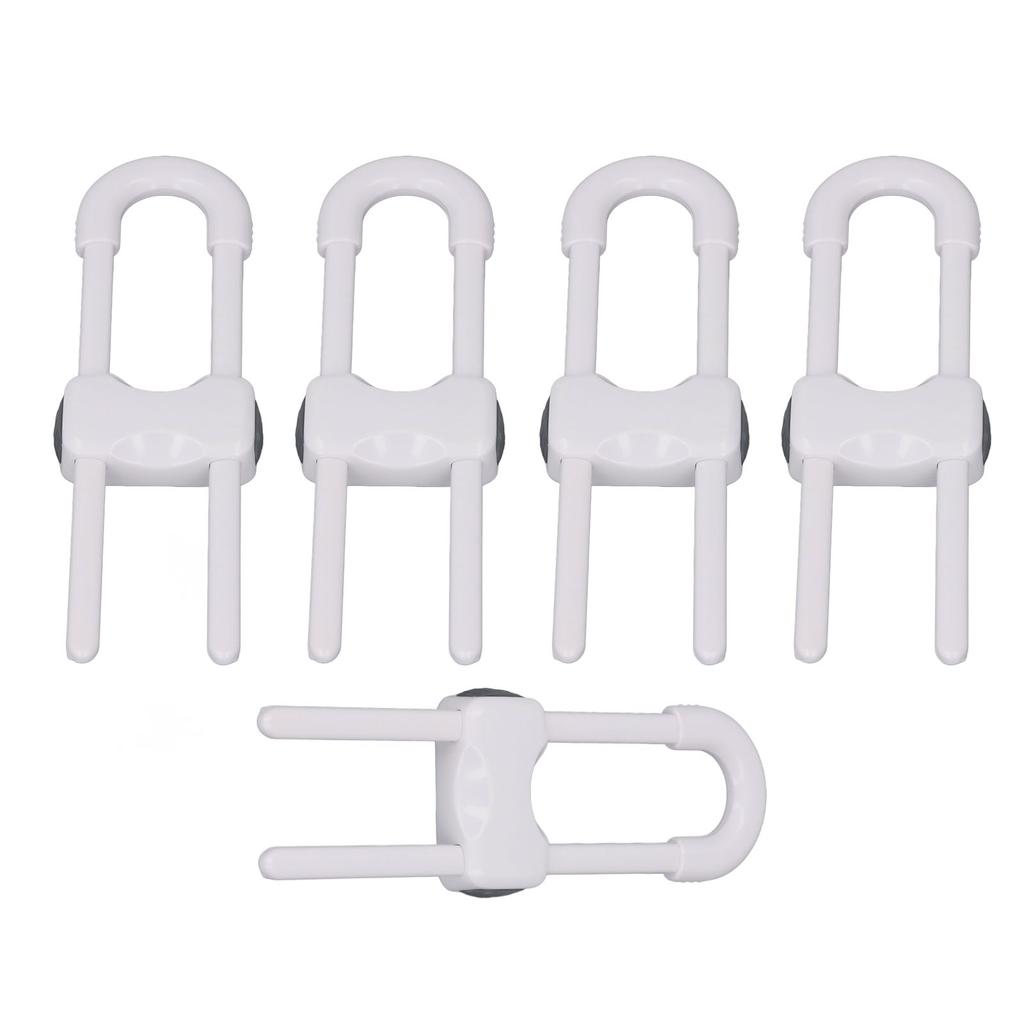 5Pcs Cabinet Handle Locks Multifunctional   U Shaped Child   Locks for Cabinet Drawer Gate Furniture Door Closet