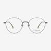 Alloaiweeo [Aloxrounz] Beta Titanium Round Eyeglass Frames Ara8112 C3 Sanded Gray
