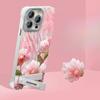 Crystal Flowers Suitable for Apple 16 Feather Yarn Frameless Mobile Phone Case Huawei Mate70pro Ultra-thin 15 Bracket 13