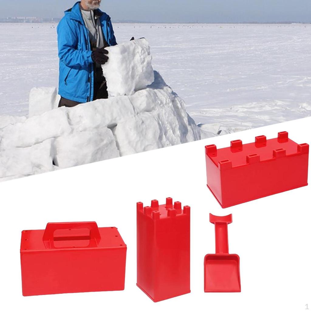 4 Pieces Sand Castle Model,Beach and Snow Toy Play Toys,Winter Interactive Toy,Snow Brick Building