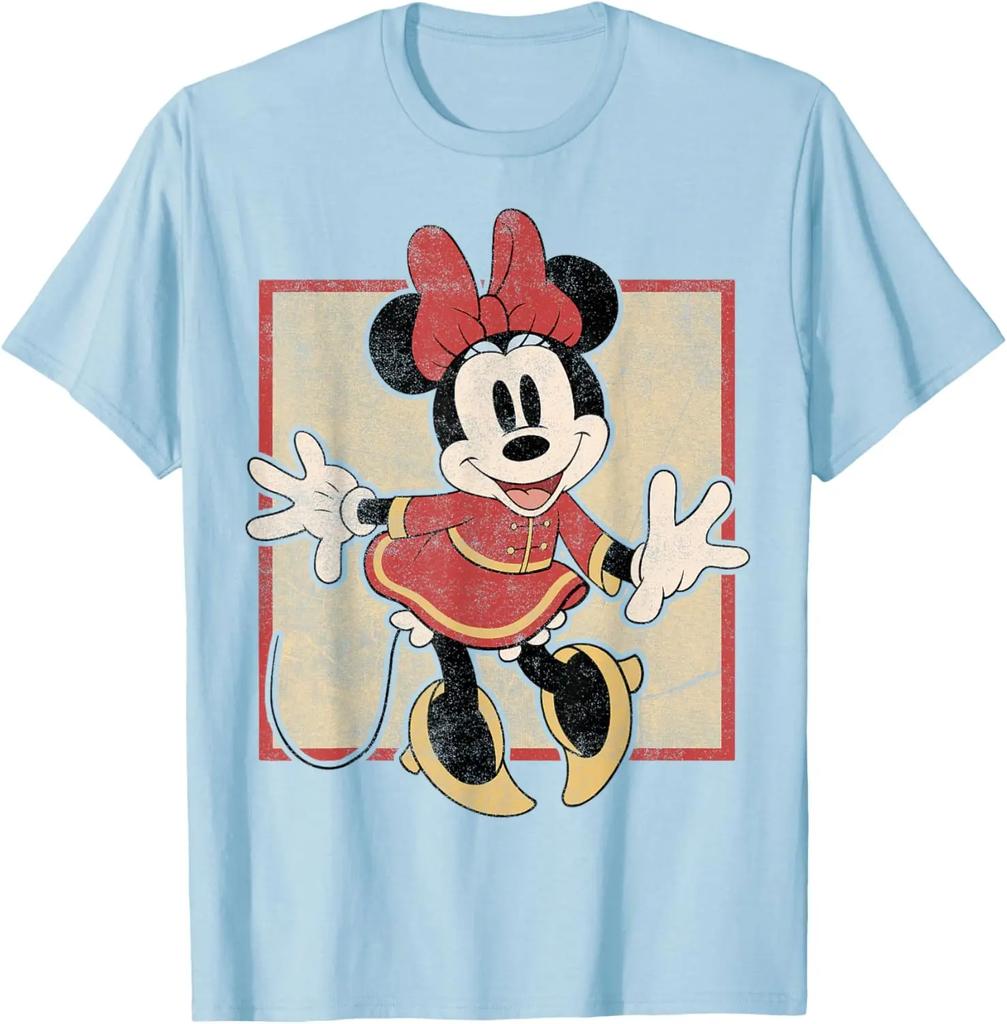 Hot Fashion Casual Disney Mickey and Friends Lunar New Year Minnie Vintage T-Shirt S-4XL Summer