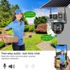 V380 Solar 10x Zoom Tri-Screen Full-Color Wireless Smart Outdoor Surveillance Camera