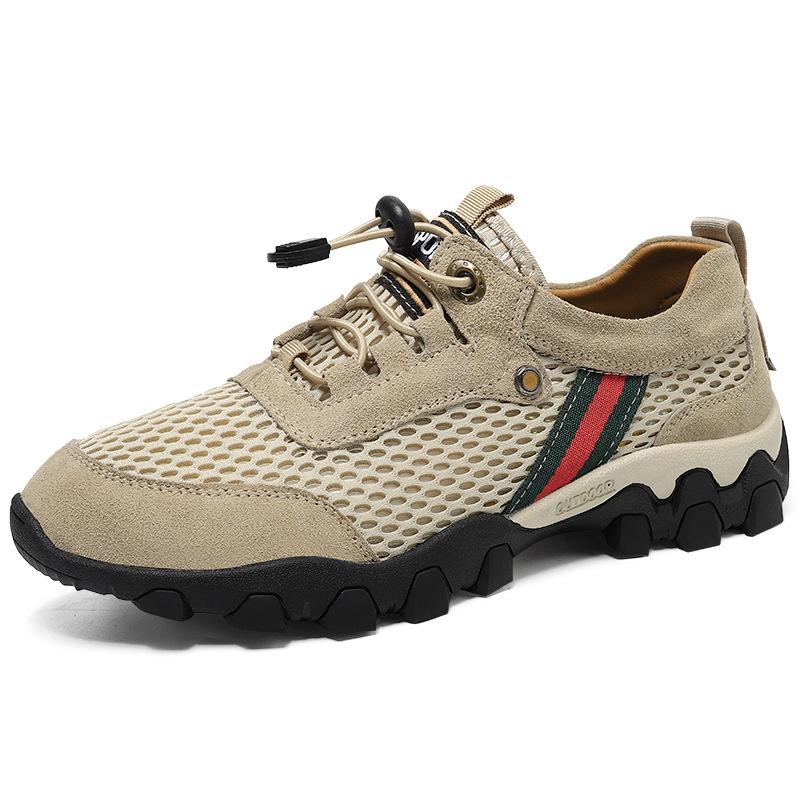 

Летние мужские кроссовки Creek Shoes, дышащие повседневные сетчатые спортивные туфли, ажурные сетчатые походные туфли для активного отдыха, спортивные походные туфли 46
