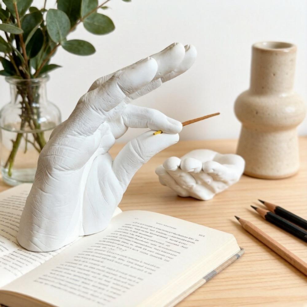 Decorative Palm Shape Incense Holder Resin Gesture Aromatherapy Incense Censer Spa