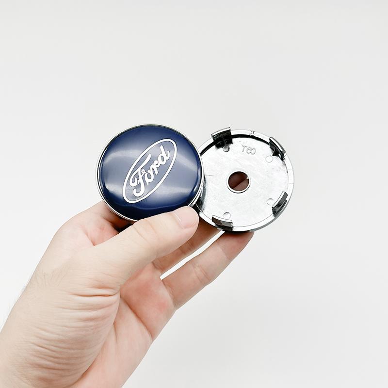 ZOZU8 4Pcs 3D 56mm Hub Cover Center Sticker 60mm Ford Logo Wheel Center Hub Cover Automatic Rim Fixed Dust-proof Badge Cover Sticker