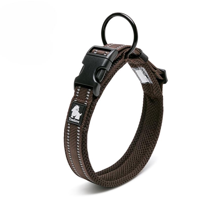 Truelove Hundehalsband zum Gassigehen Komfortgepolstert mit Schnalle Nylon Reisehalsband Taktisches Hundezubehör 11 Farben Größe XXS-XXXL