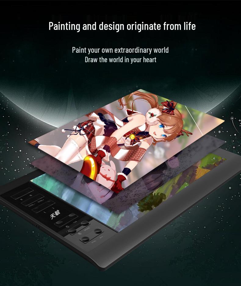 Tianmin G10 Digital Drawing Tablet: Connects to Mobile, Computer, Handwriting Tablet for Online Classes and Art.