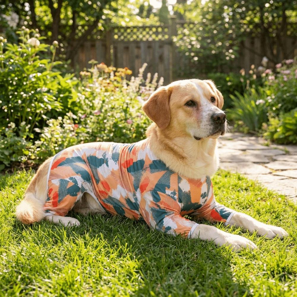 Sonnenschutz Haustier Vierbeiner Kleidung Cartoon Print Hund Overall Kühlend Hundekleidung Reisen