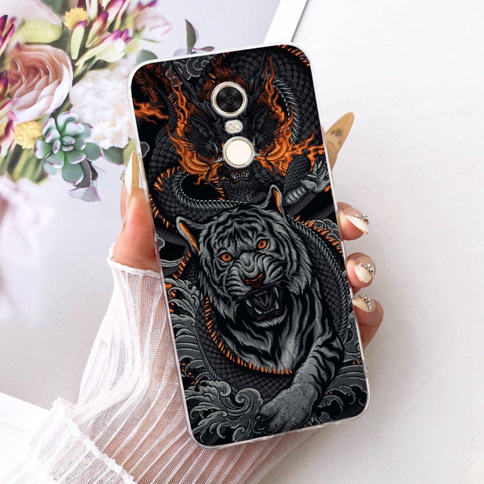 For Xiaomi Redmi 5 Plus 5Plus Redmi5 Phone Case Chinese Dragon Cute Cat Cartoon Pattern Casing Soft Clear Silicone Back Cover
