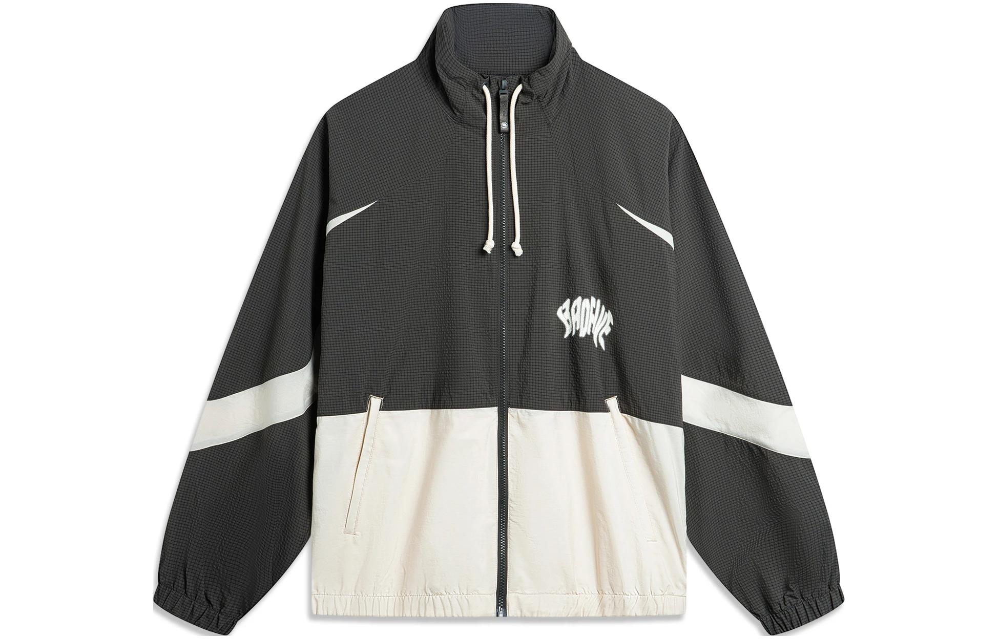 Li Ning BADFIVE Trench Coat Men s Obsidian Gray Gravel Gray AFDU419-6 L