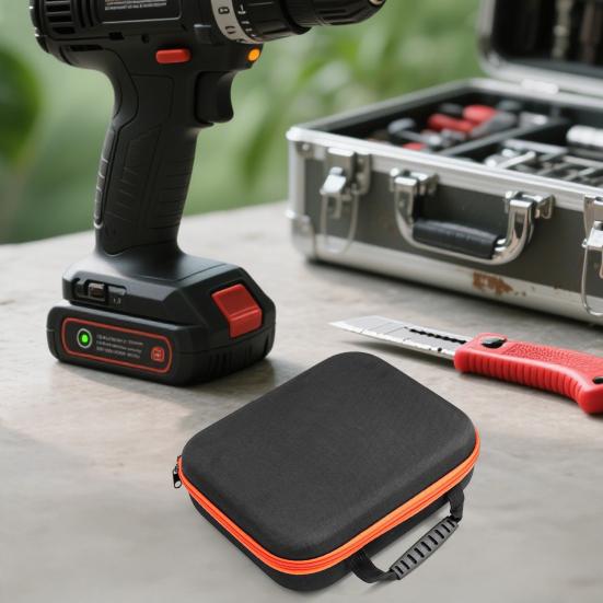 Tool Storage Bag Large Capacity Zipper Closure Shockproof Impact Resistant Electric Scissors Drill Bits Organizer Carrying Case