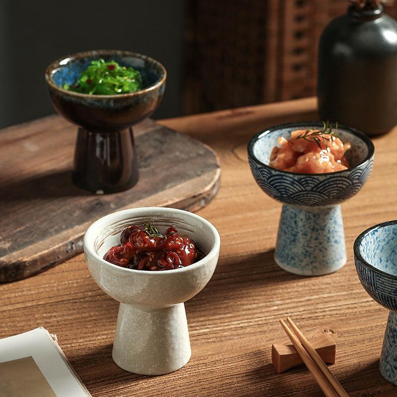 Japanischer Retro Keramik Eisbecher mit hohem ästhetischem Wert, Personalisierte Kreativität, Dessert- und Gebäckschale