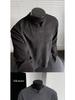 Men's High-End Jacquard Hoodie: Wrinkled Waffle Knit Long Sleeve T-Shirt with Elastic Padded Shoulders
