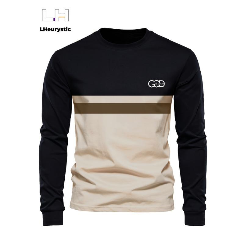 

Мужская футболка с длинным рукавом с 3D принтом в стиле колор-блок XL