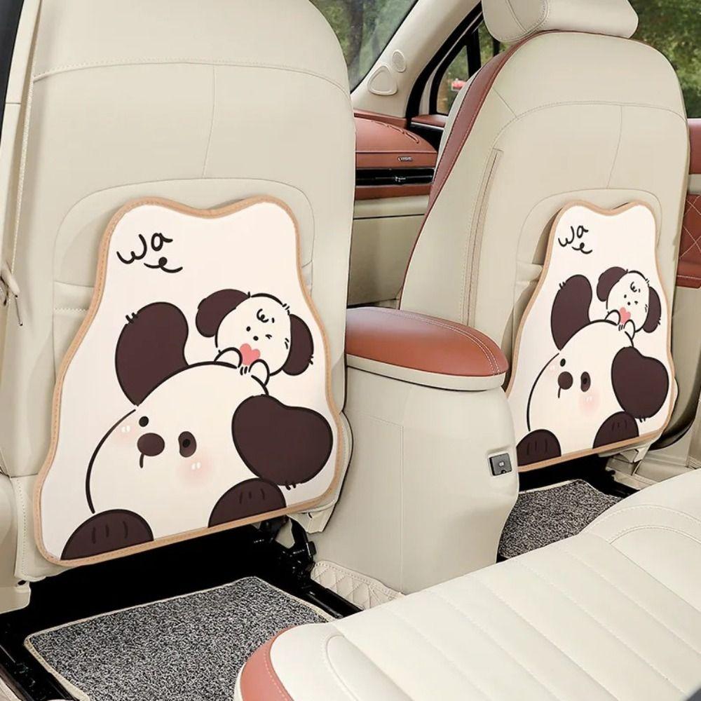 Anti-wear Car Seat Back Protection Pad Cute Storage Bag Car Seat Anti-kick Pad Four Seasons
