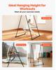 Yoga-Ständerrahmen, Maximale Belastung 200 kg Schwingständer, Dreieckige Struktur Aerial Rig, Aerial Silk Ständer mit EVA-Schaumstoff & 6m Yoga-Hängematte, 4-stufig Horizontal