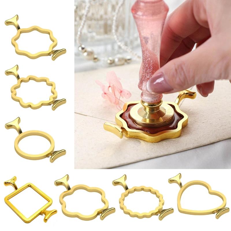 Feuerfarbe Wachssiegel Metall Wachssiegelform Runde Blumenform Umschlag Einladung Dekoration