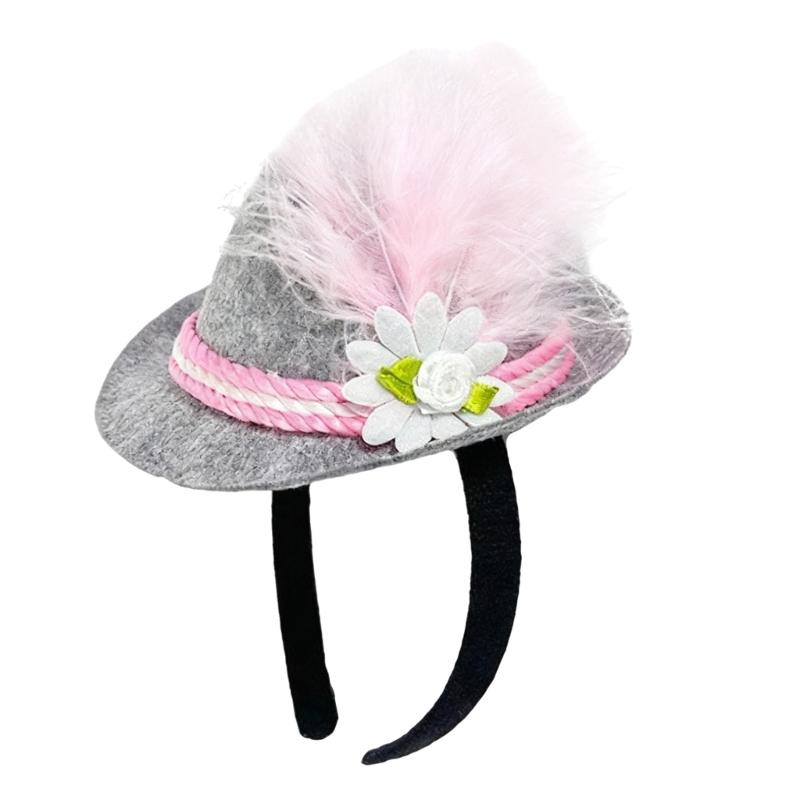 

Classical Flat Brimmed Fedoras Hat Decorative Hair Hoop for Trendy Outfit Casual Wear Hat for Casual Occassion