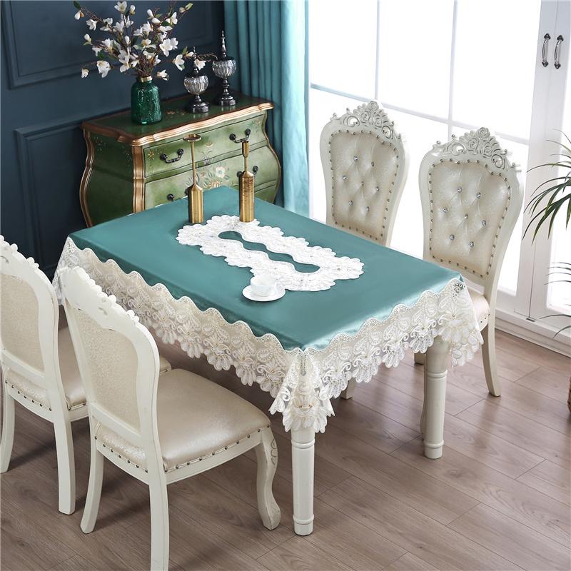 European Light Luxury Suede Embroidery Diamond-inlaid Household Decorative Tablecloth Home Textile