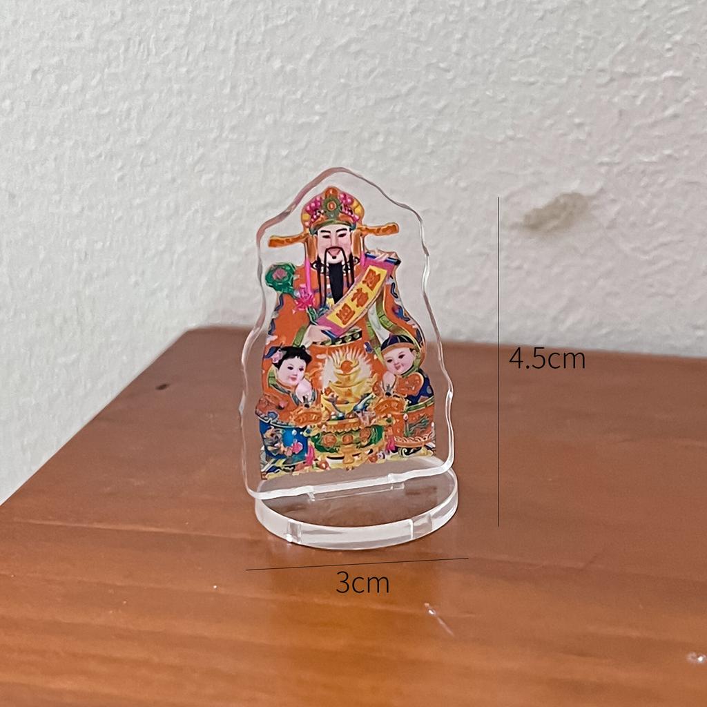 God of Wealth Brand Transparent Acrylic Big Fortune Small Decoration Student Office Desktop Decoration To Send Friends