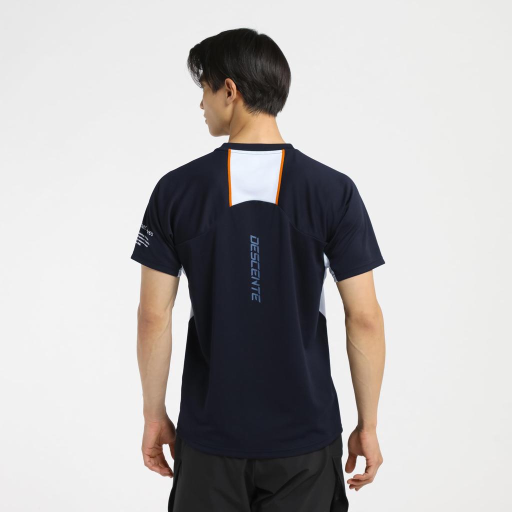 DESCENTE Volleyball Short Sleeve Easy to Move Raglan for Men and Club NV00 Shirt, Moisture-Wicking, Quick-Drying, Breathable, in, Sleeves, Women,