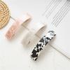 Tortoise Shell Pattern Curved Hair Barrette High Gloss Surface Mottled Texture Professional Elegant Side Pin Styling Accessory