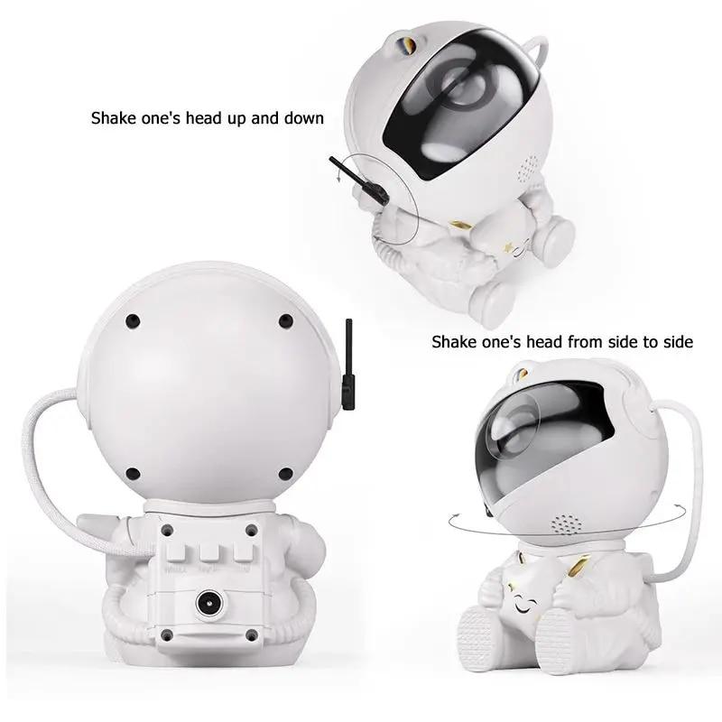 2024 Latest Astronaut Projection Light Galaxy Projector Upgrade Starlight Nebula Desktop Decoration Light Atmospheric Light Moon