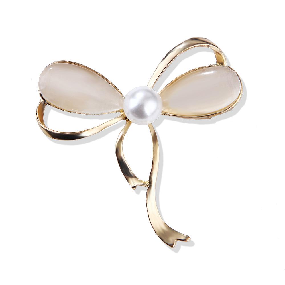 Butterfly Bow Brooch Brooch Accessories Female Fashion Suit Cardigan Large Pins Hundred Pearl Shawl Buttons Brooch Jewelry