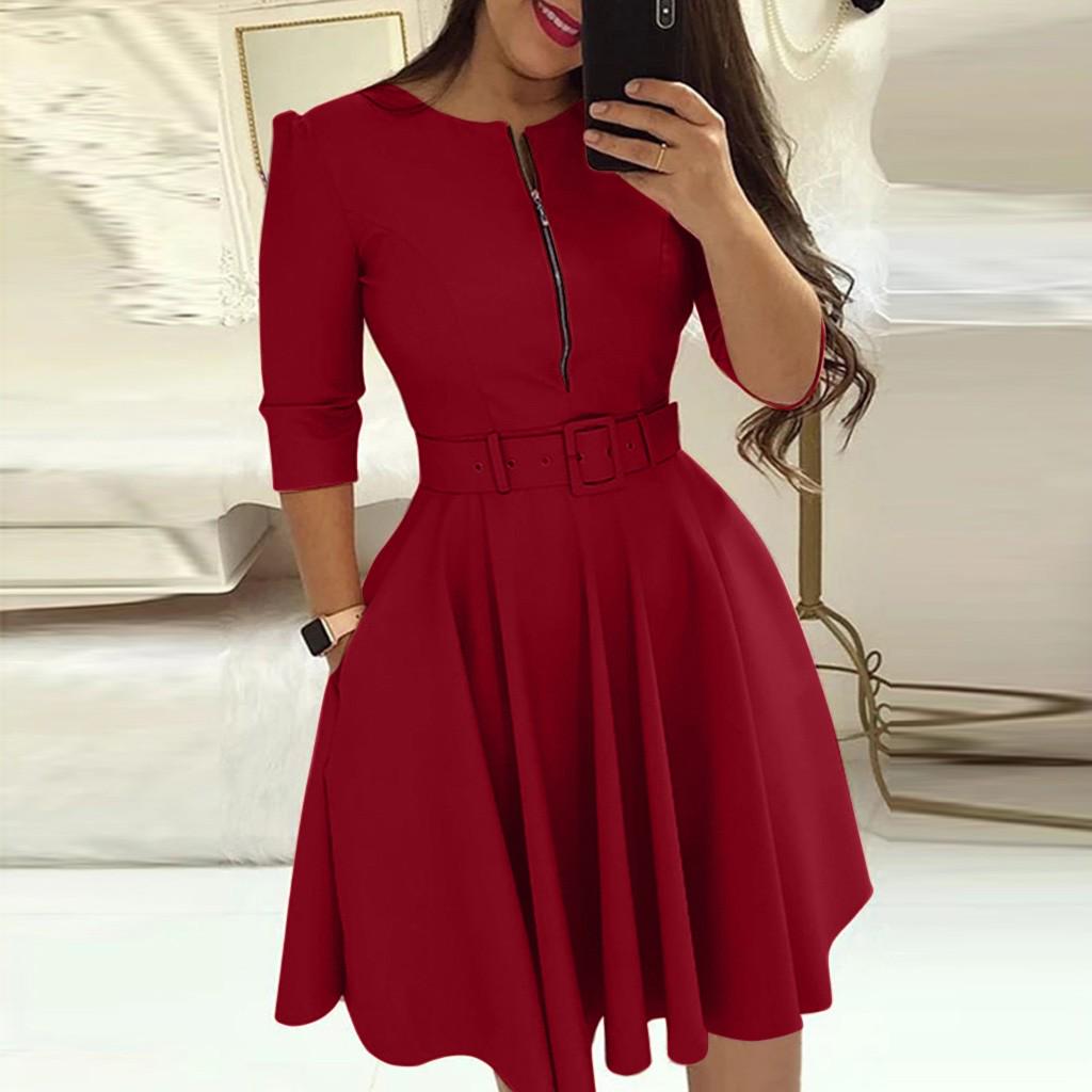 Quarter Sleeve Dress Party Dress 