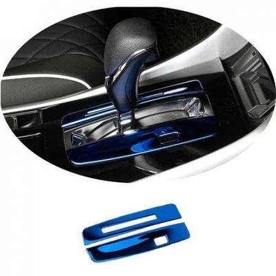 For Honda Accord 2014-2017 Blue Steel Middle Console Gear Shift Frame Trim 2PCS