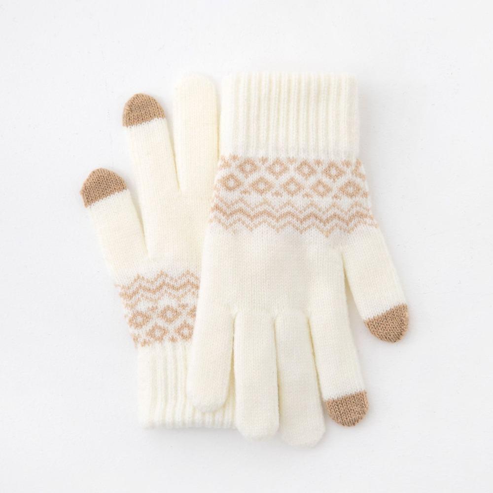 Warm Touch Screen Gloves Knitted Skiing Gloves New Full Finger Gloves  Unisex