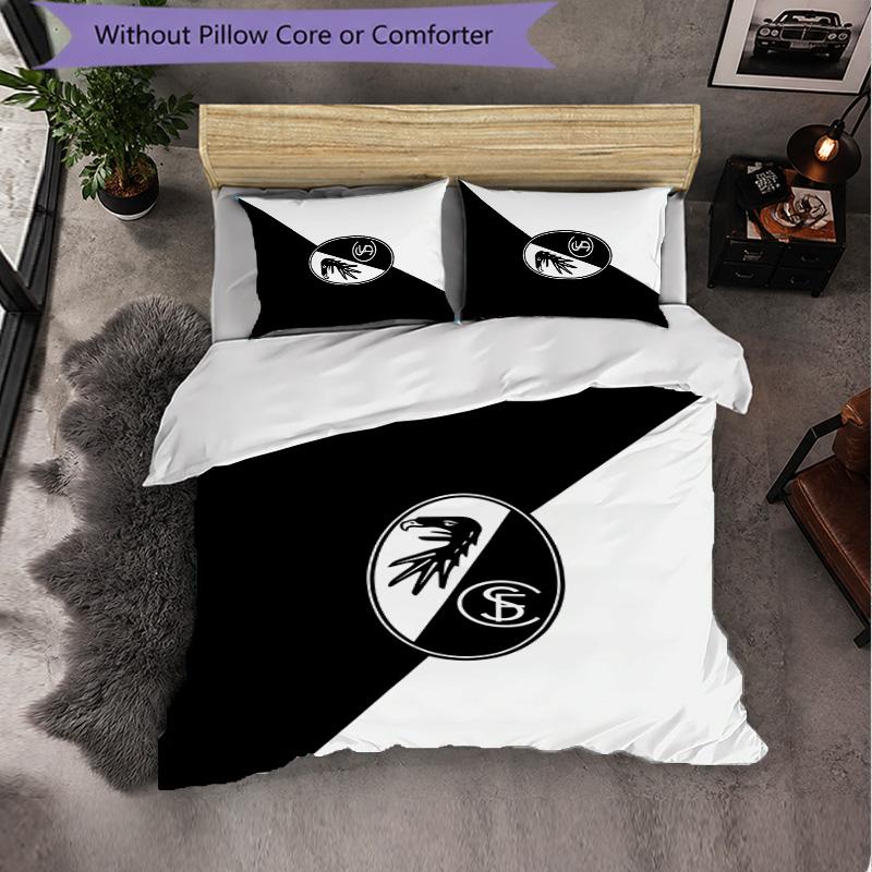 SC Freiburg FC Themed Bedding 3Pcs Duvet Cover Set Decorative Bed Linen For Teen Room Home Decoration