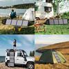 Evopow 100W Foldable Solar Panel with ETFE High Conversion Efficiency IP54 Waterproof and Lightweight and Compact Portable Solar Power Supply for Car
