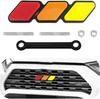 3 Colors Grille Badge Emblem Logo Car Accessories for Toyota Tacoma Tundra 4Runner TRD Highlande Rav4 CHR Strip Air Inlet Auto